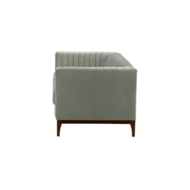 Slender Wood 3 Seater Sofa, silver, Leg colour: dark oak - thumbnail 3