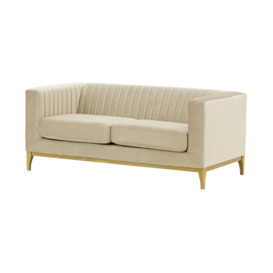 Slender Wood 2 Seater Sofa, light beige, Leg colour: like oak - thumbnail 2