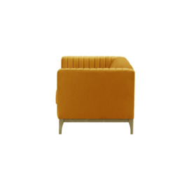 Slender Wood 2 Seater Sofa, mustard, Leg colour: wax black - thumbnail 3