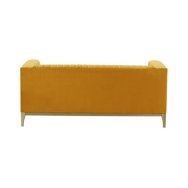 Slender Wood 2 Seater Sofa, mustard, Leg colour: wax black - thumbnail 2