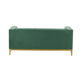 Slender Wood 2 Seater Sofa, dirty blue, Leg colour: like oak - thumbnail 2