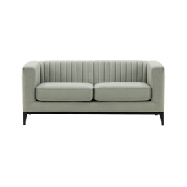Slender Wood 2 Seater Sofa, silver, Leg colour: black