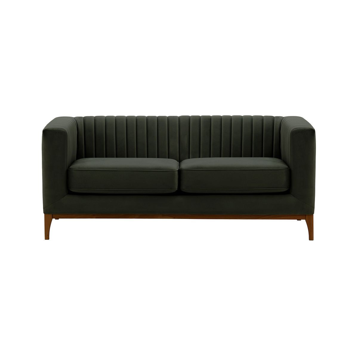 Slender Wood 2 Seater Sofa, black, Leg colour: dark oak - image 1