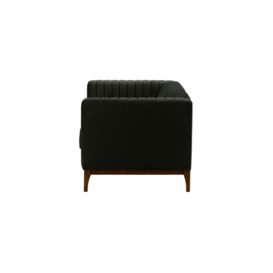 Slender Wood 2 Seater Sofa, black, Leg colour: dark oak - thumbnail 2