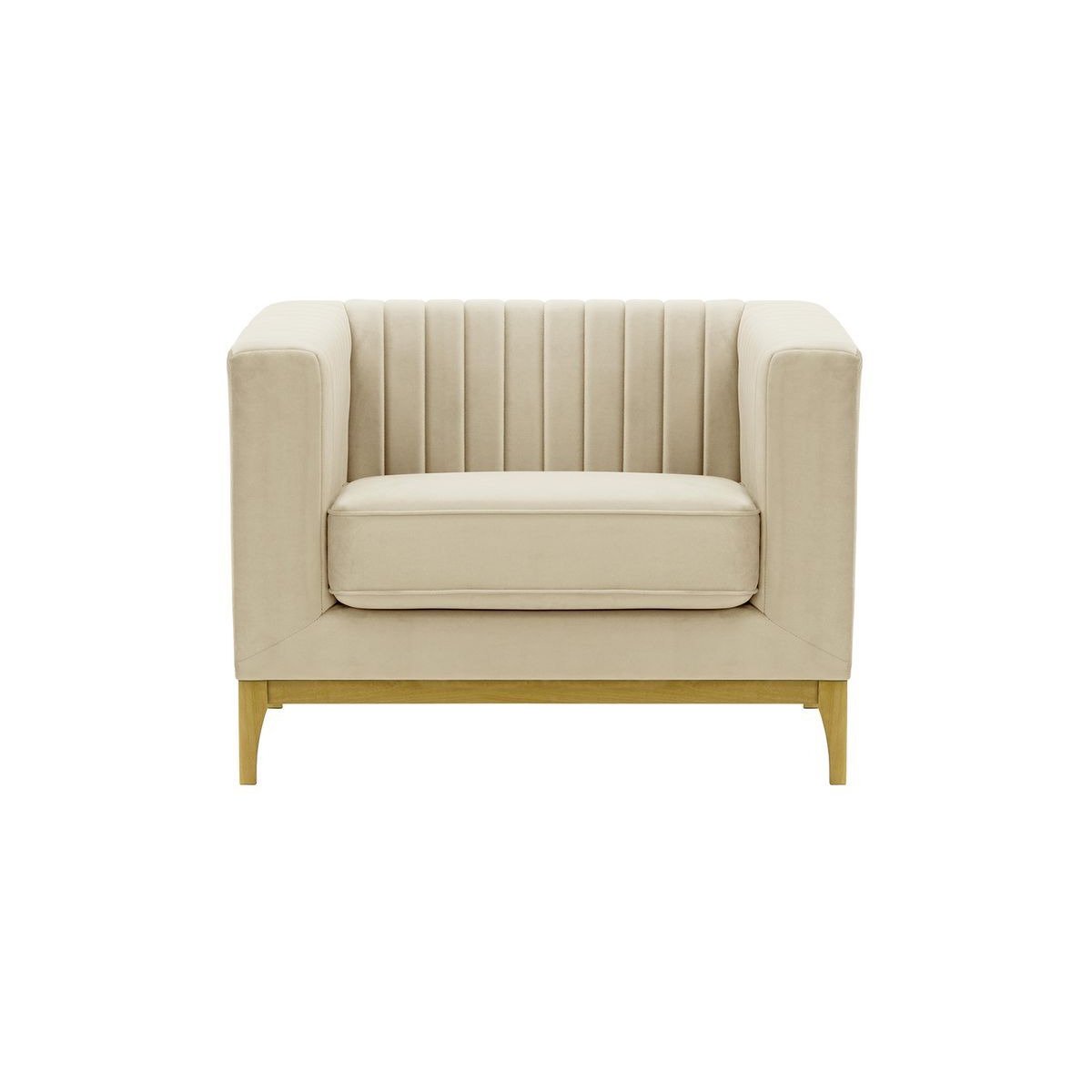 Slender Wood Armchair, light beige, Leg colour: like oak - image 1