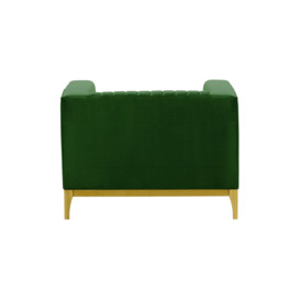 Slender Wood Armchair, dark green, Leg colour: like oak - thumbnail 2