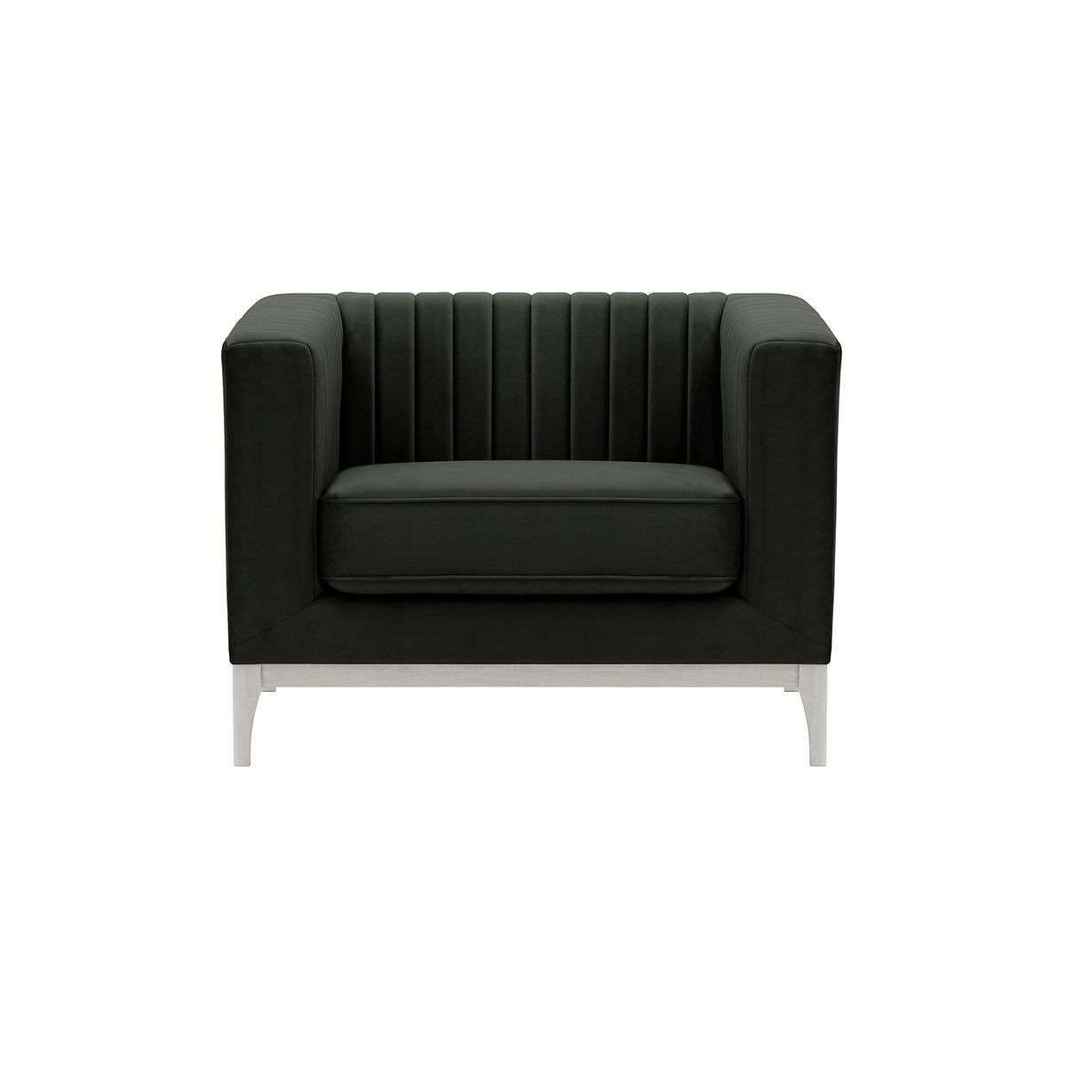Slender Wood Armchair, black, Leg colour: white - image 1