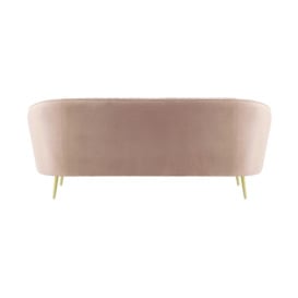 Kooper 2,5 Seater Sofa with stitching, lilac, Leg colour: gold metal - thumbnail 2