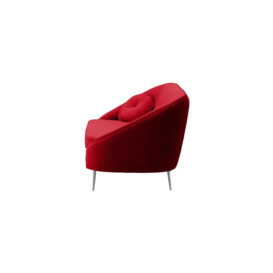 Kooper 3 Seater Sofa, dark red, Leg colour: chrome metal - thumbnail 3