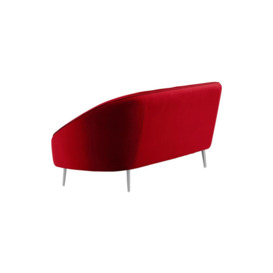 Kooper 3 Seater Sofa, dark red, Leg colour: chrome metal - thumbnail 2