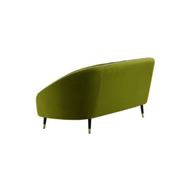 Kooper 3 Seater Sofa, olive green, Leg colour: Black + gold - thumbnail 2