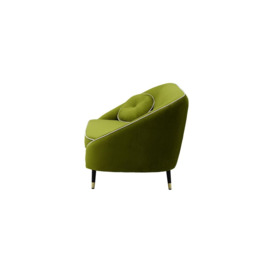 Kooper 3 Seater Sofa, olive green, Leg colour: Black + gold - thumbnail 3