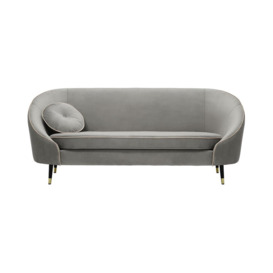 Kooper 3 Seater Sofa, silver, Leg colour: Black + gold - thumbnail 1