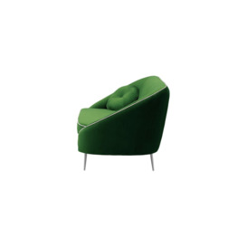 Kooper 2,5 Seater Sofa, dark green, Leg colour: chrome metal - thumbnail 3