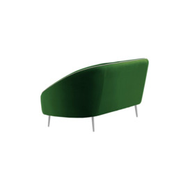 Kooper 2,5 Seater Sofa, dark green, Leg colour: chrome metal - thumbnail 2