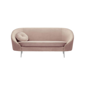 Kooper 2,5 Seater Sofa, lilac, Leg colour: chrome metal - thumbnail 1