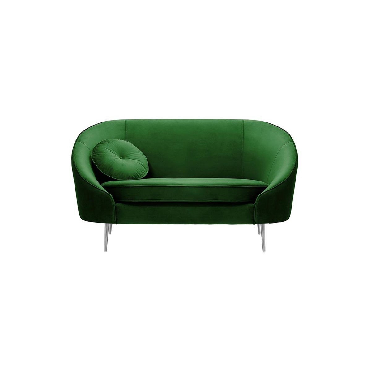 Kooper 2 Seater Sofa, dark green, Leg colour: chrome metal - image 1