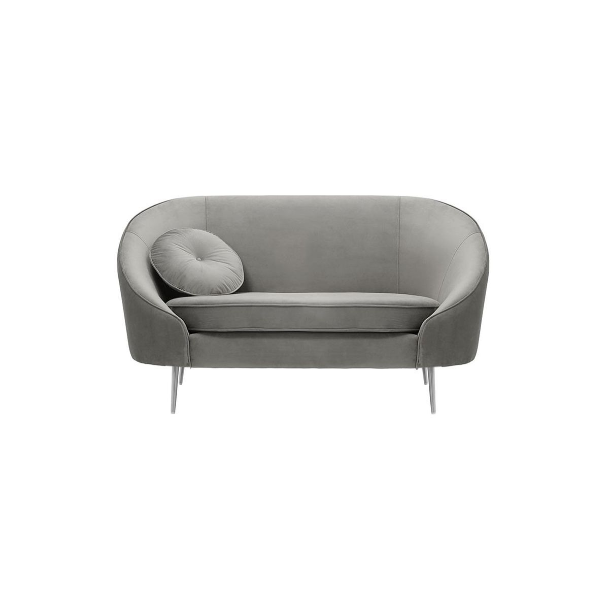 Kooper 2 Seater Sofa, silver, Leg colour: chrome metal - image 1