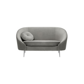 Kooper 2 Seater Sofa, silver, Leg colour: chrome metal - thumbnail 1