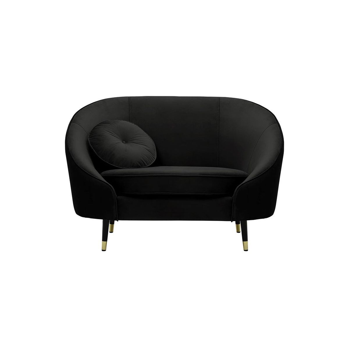 Kooper Armchair, black, Leg colour: Black + gold - image 1