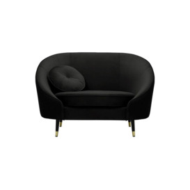 Kooper Armchair, black, Leg colour: Black + gold