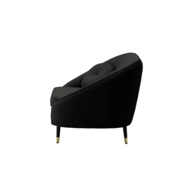 Kooper Armchair, black, Leg colour: Black + gold - thumbnail 3