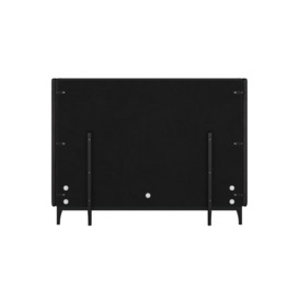 Diane 5ft King Size Bed Frame with modern smooth wing headboard, black, Leg colour: black - thumbnail 3