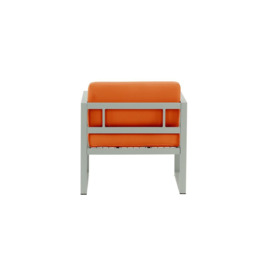 Sunset Garden Armchair, orange, Leg colour: grey steel - thumbnail 3