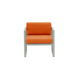 Sunset Garden Armchair, orange, Leg colour: grey steel - thumbnail 2