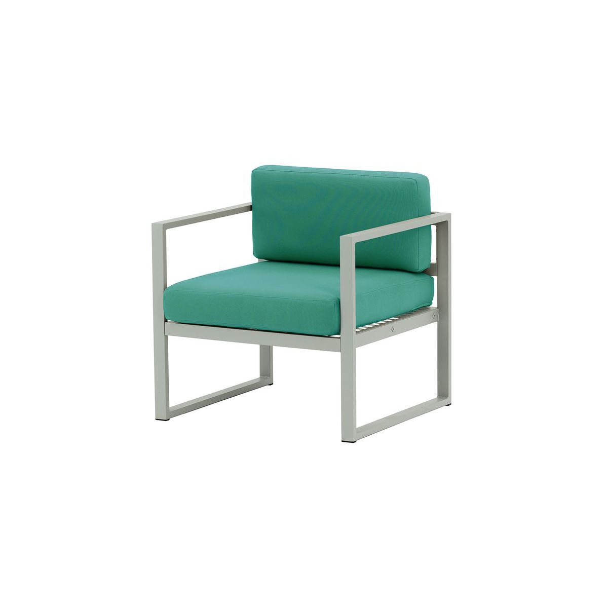 Sunset Garden Armchair, turquoise, Leg colour: grey steel - image 1