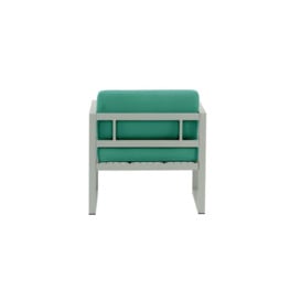 Sunset Garden Armchair, turquoise, Leg colour: grey steel - thumbnail 2
