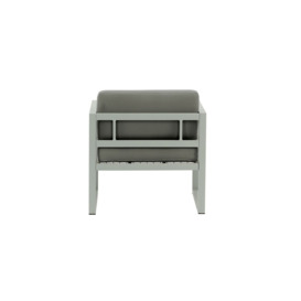 Sunset Garden Armchair, dark grey, Leg colour: grey steel - thumbnail 2