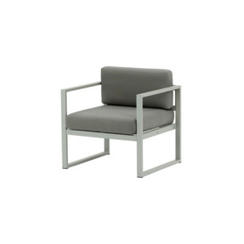 Sunset Garden Armchair, dark grey, Leg colour: grey steel