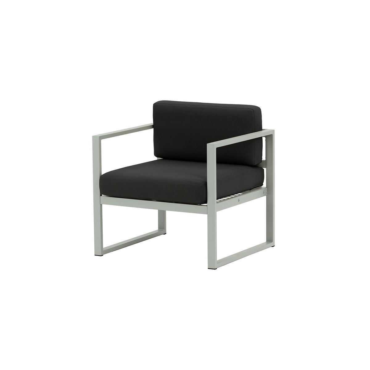 Sunset Garden Armchair, black, Leg colour: grey steel - image 1