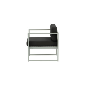 Sunset Garden Armchair, black, Leg colour: grey steel - thumbnail 3