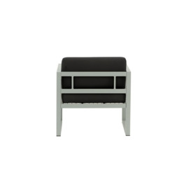 Sunset Garden Armchair, black, Leg colour: grey steel - thumbnail 2
