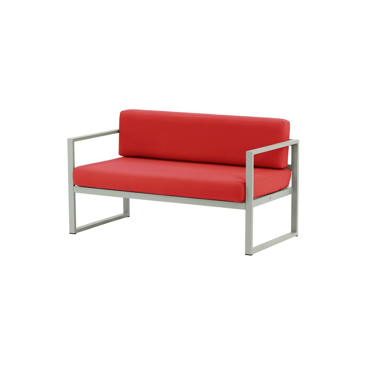 Sunset Garden 2 Seater Sofa, red, Leg colour: grey steel - image 1