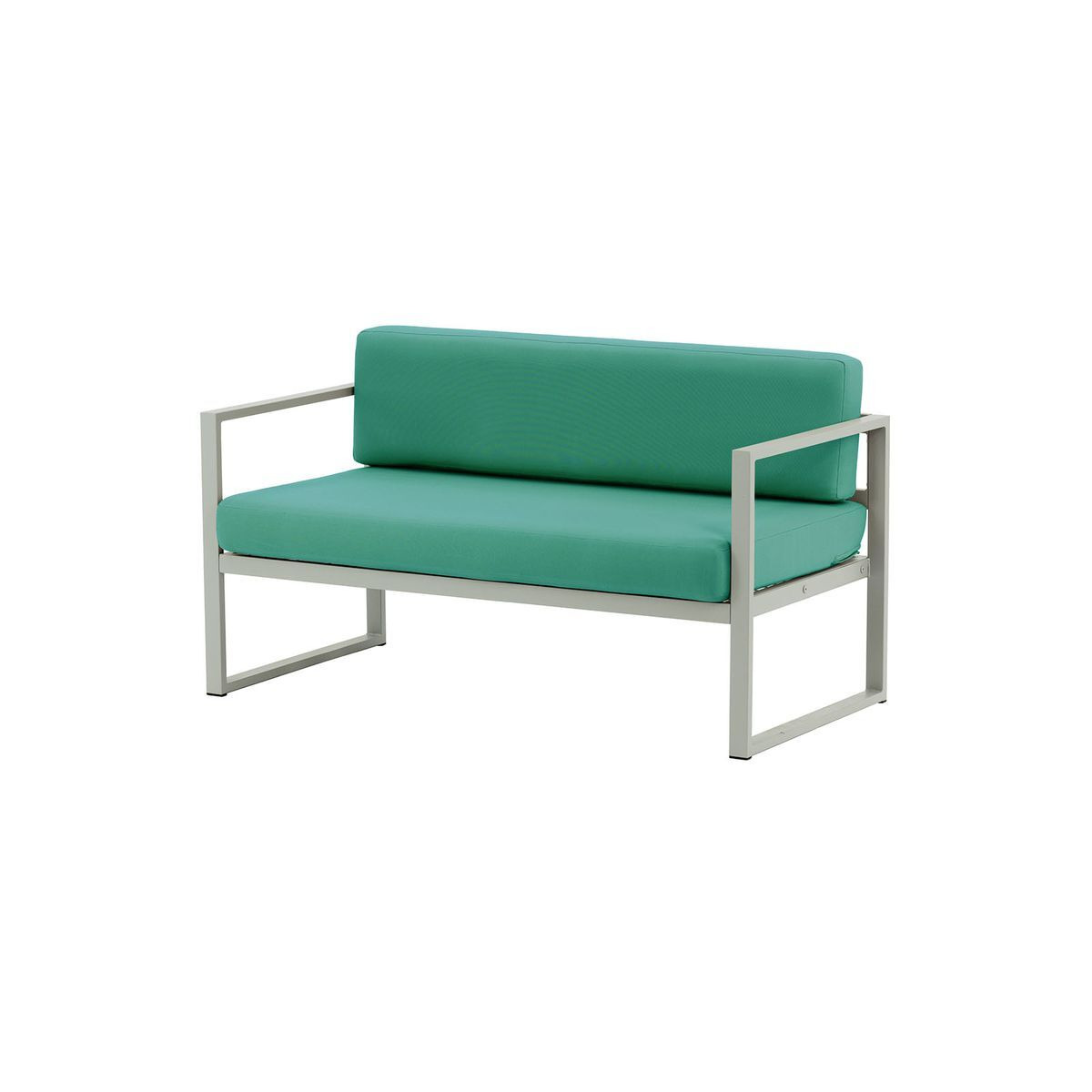 Sunset Garden 2 Seater Sofa, turquoise, Leg colour: grey steel - image 1