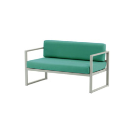 Sunset Garden 2 Seater Sofa, turquoise, Leg colour: grey steel - thumbnail 1