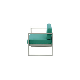 Sunset Garden 2 Seater Sofa, turquoise, Leg colour: grey steel - thumbnail 3