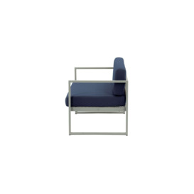 Sunset Garden 2 Seater Sofa, navy blue, Leg colour: grey steel - thumbnail 3
