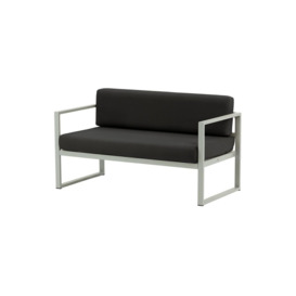 Sunset Garden 2 Seater Sofa, black, Leg colour: grey steel