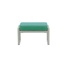 Sunset Garden Pouffe, turquoise, Leg colour: grey steel - thumbnail 2
