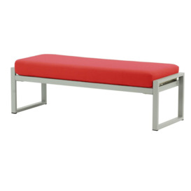 Sunset Garden Bench, red, Leg colour: grey steel - thumbnail 1