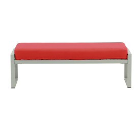 Sunset Garden Bench, red, Leg colour: grey steel - thumbnail 2