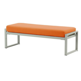 Sunset Garden Bench, orange, Leg colour: grey steel