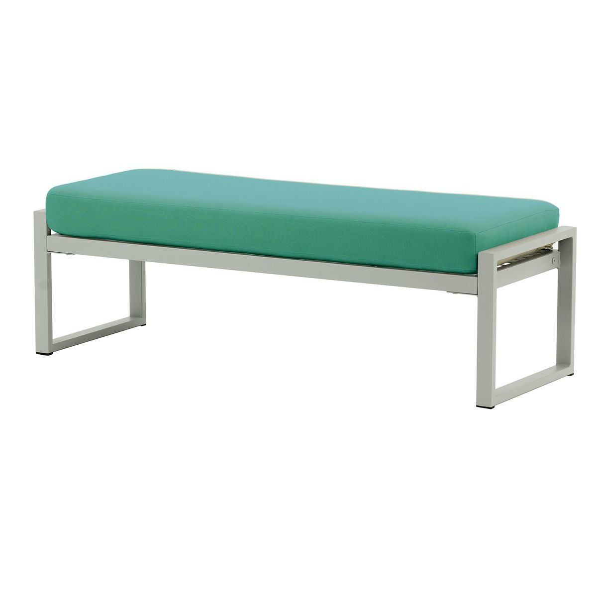 Sunset Garden Bench, turquoise, Leg colour: grey steel - image 1