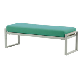 Sunset Garden Bench, turquoise, Leg colour: grey steel - thumbnail 1