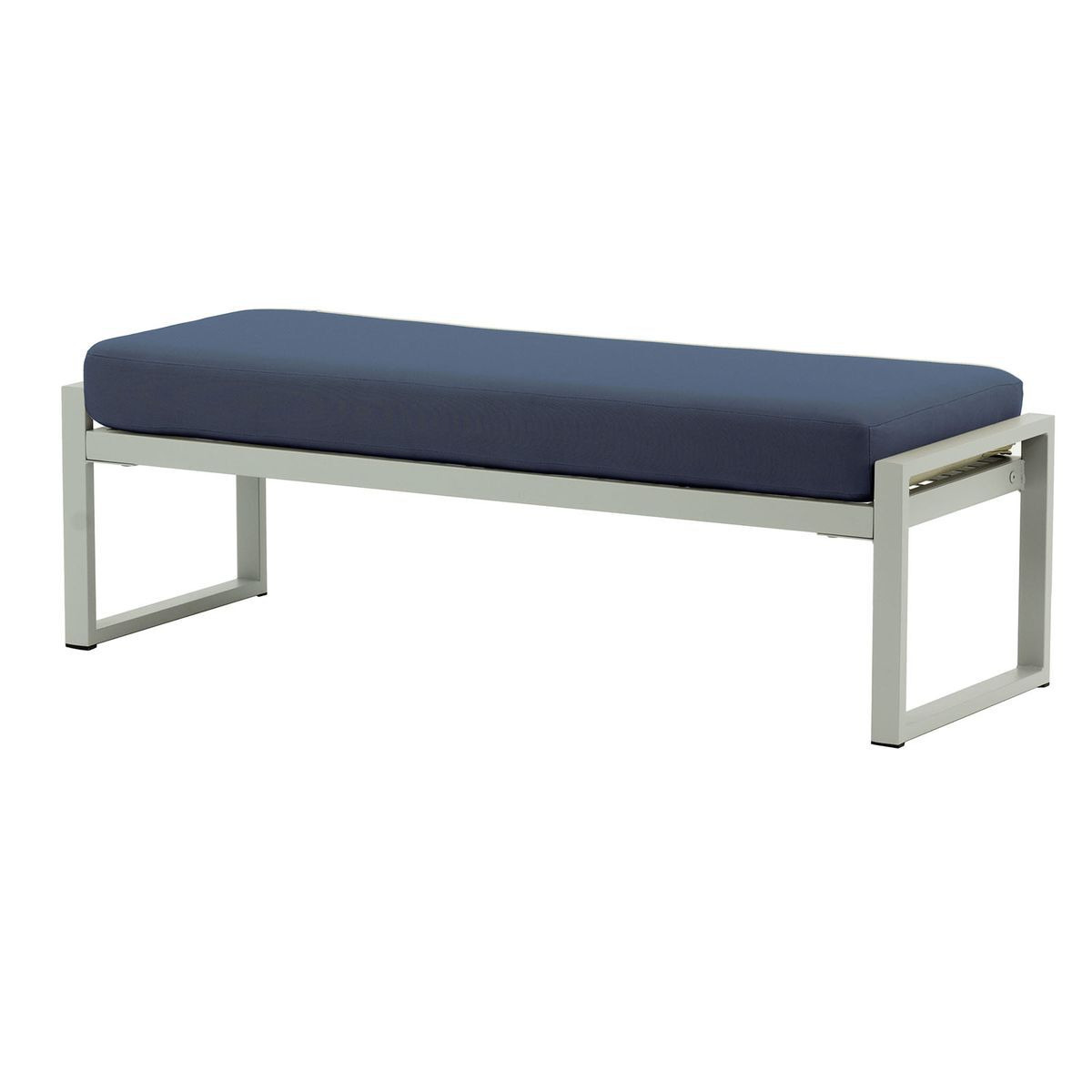 Sunset Garden Bench, navy blue, Leg colour: grey steel - image 1