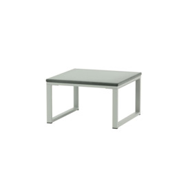 Sunset Compact Square Garden Table, Leg colour: grey steel